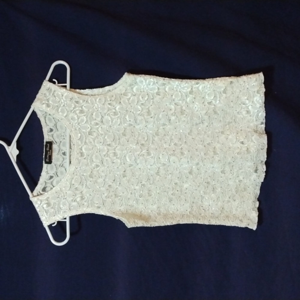 Brittany Black sheer sparkle tank